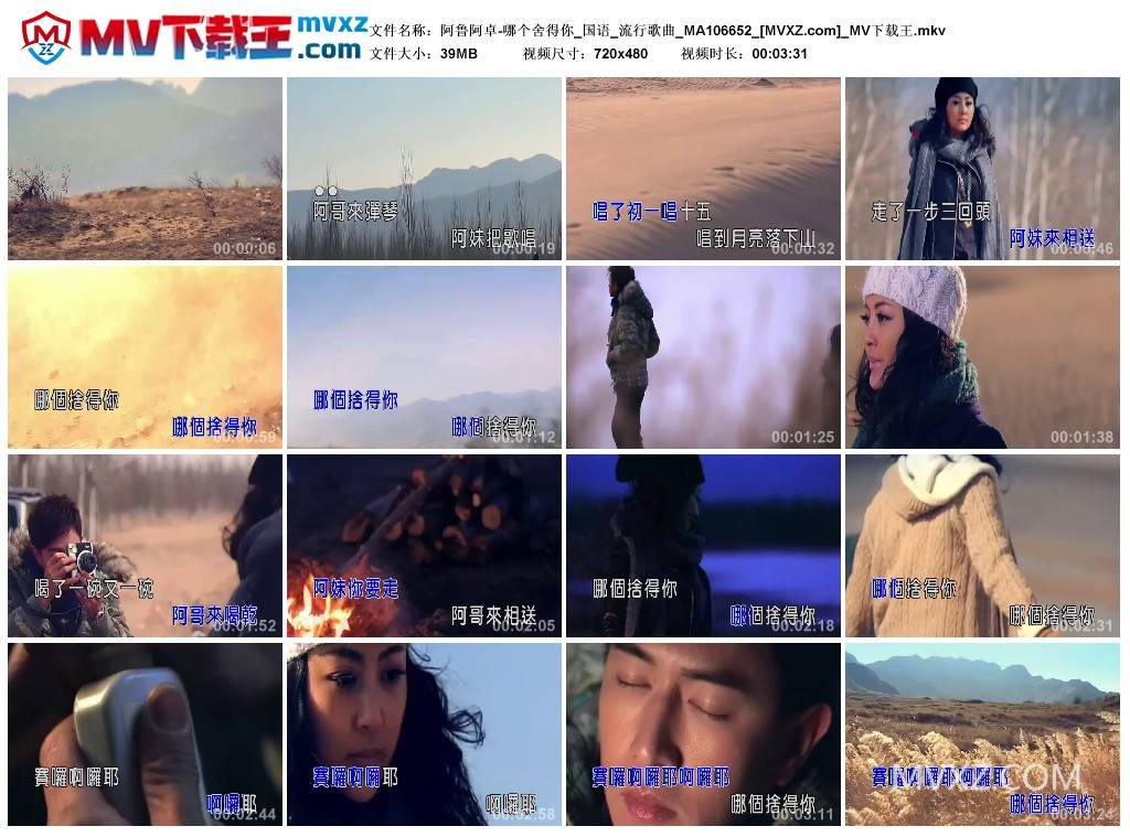 阿鲁阿卓-哪个舍得你_国语_流行歌曲_MA106652